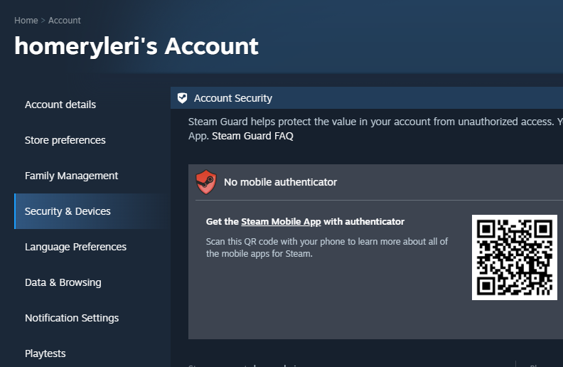 Слева нажимаем на Security & Devices